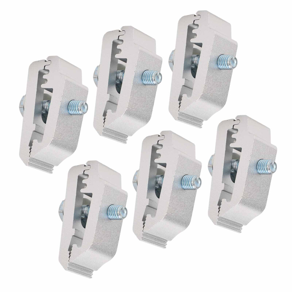 Truck Bed Clamps Aluminum 6Pcs Low Profile Mounting Clips For Pickup Bed Silver 6911387692082