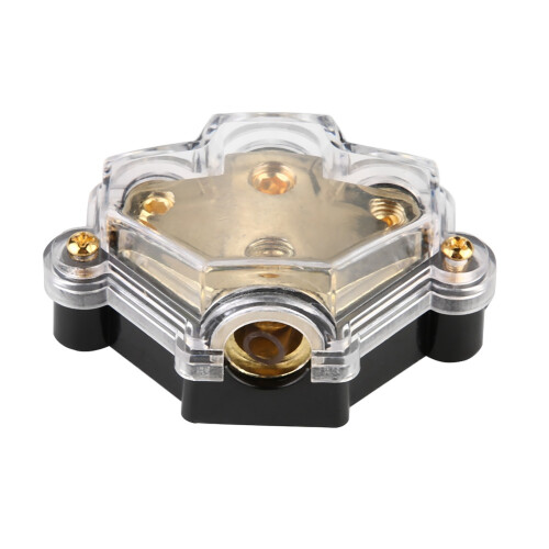 3-Wege Auto-Audio-Stromverteiler, Schwarz/Gold, 130 g 2