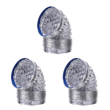 3Stk Ausziehbarer Lüftungsschlauch, Aluminium, , Für Grow-Zelte