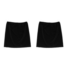 2Stk Schwarzer Spitze Unterrock Damen Elastisch Vielseitig