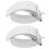 2Paires Sangles En Cuir Blanches Pour Panier Ajustables 2