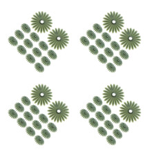 400Stk Künstliche Grüne Blumenstielhalter Mit Stabilem Flachem Boden