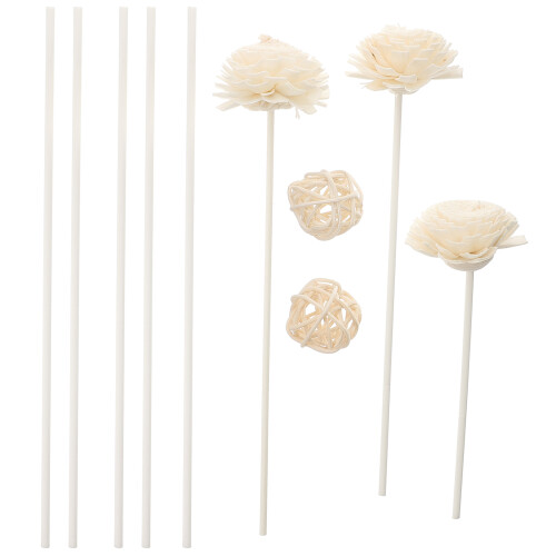 4Boxes White Rattan Diffuser Sticks Replacement Refill for Room Decor