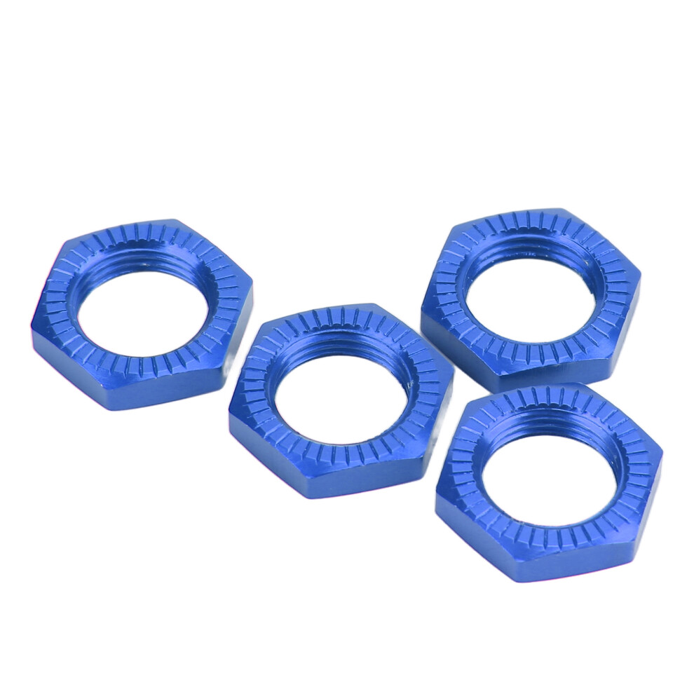 17Mm Aluminum Alloy Wheel Hub Nut For 1/8 Rc Car, (4Pcs) Blue 6931387692264