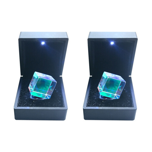 2Stk Optischer Glaswürfel Cube Rgb Für Unterricht