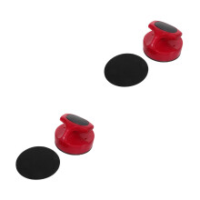 2Sets Air Hockey Pusher Zubehör Selbstklebende Lint Pads Rot ABS-Stoff