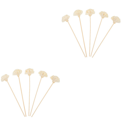 10Stk Beige Aromatherapie Duftstäbchen Mit Getrockneten Blüten 2