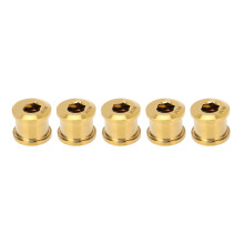 Paquete de 5 tornillos del plato único de 6,5 mm de aleación de titanio, color oro