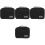 4Pcs Compact Charger Case Travel Pouch Black Polyester Cable Organizer 3