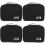 4Pcs Compact Charger Case Travel Pouch Black Polyester Cable Organizer 5