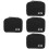 4Pcs Compact Charger Case Travel Pouch Black Polyester Cable Organizer 6