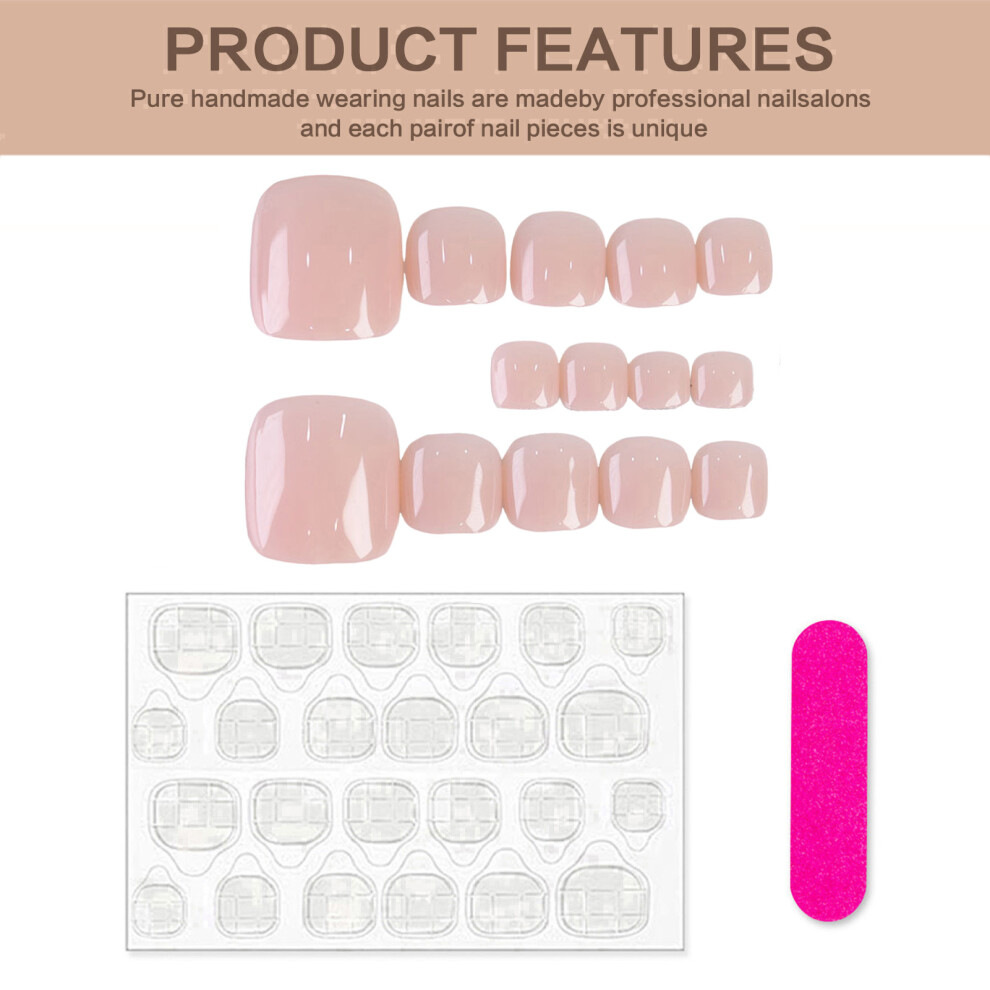 Dachuang Beauty Pink (M) Glossy Fake Nails For Manicure Lovers