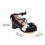 1Paar Damen Lederschuhe Mit Schleife, Mittelabsatz, 2