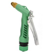 Car Wash Water Gun Green Long Nozzle Thick ABS Eco Friendly Anti Slip Grip Tool