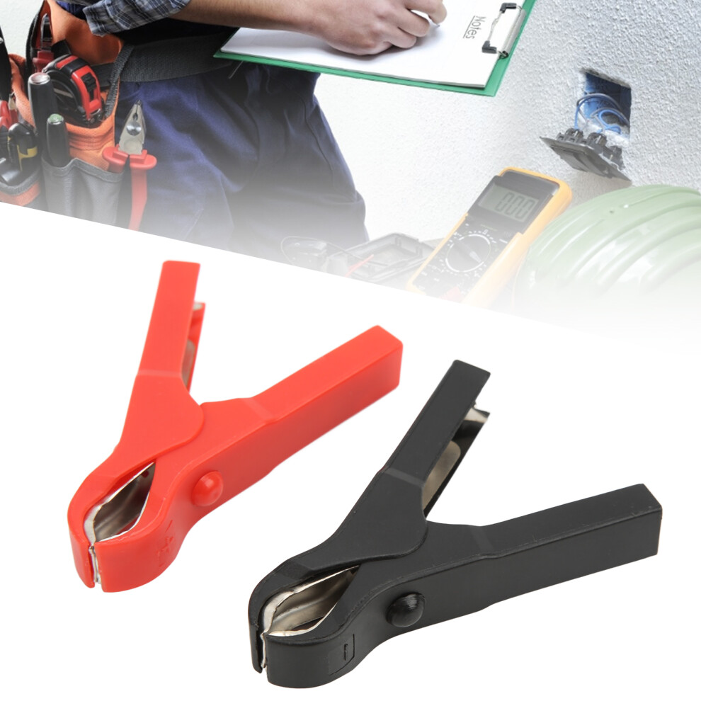 10Pcs Steel Abs Electric Test Clips 30A Red Black Safety Clamp 4231387693110