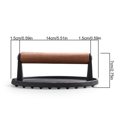(Round stripes) Stuffed Burger Press for Grill & BBQ