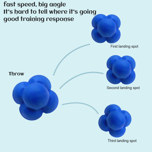 Hexagonal Ball Rubber Bounce Ball Speed Reflex Joyful Coordination Exercise Toy
