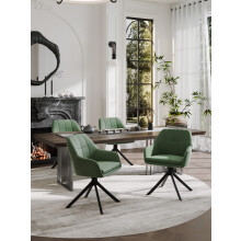(Forest Green, Set of 2) GOEURVANT Swivel Dining Chairs