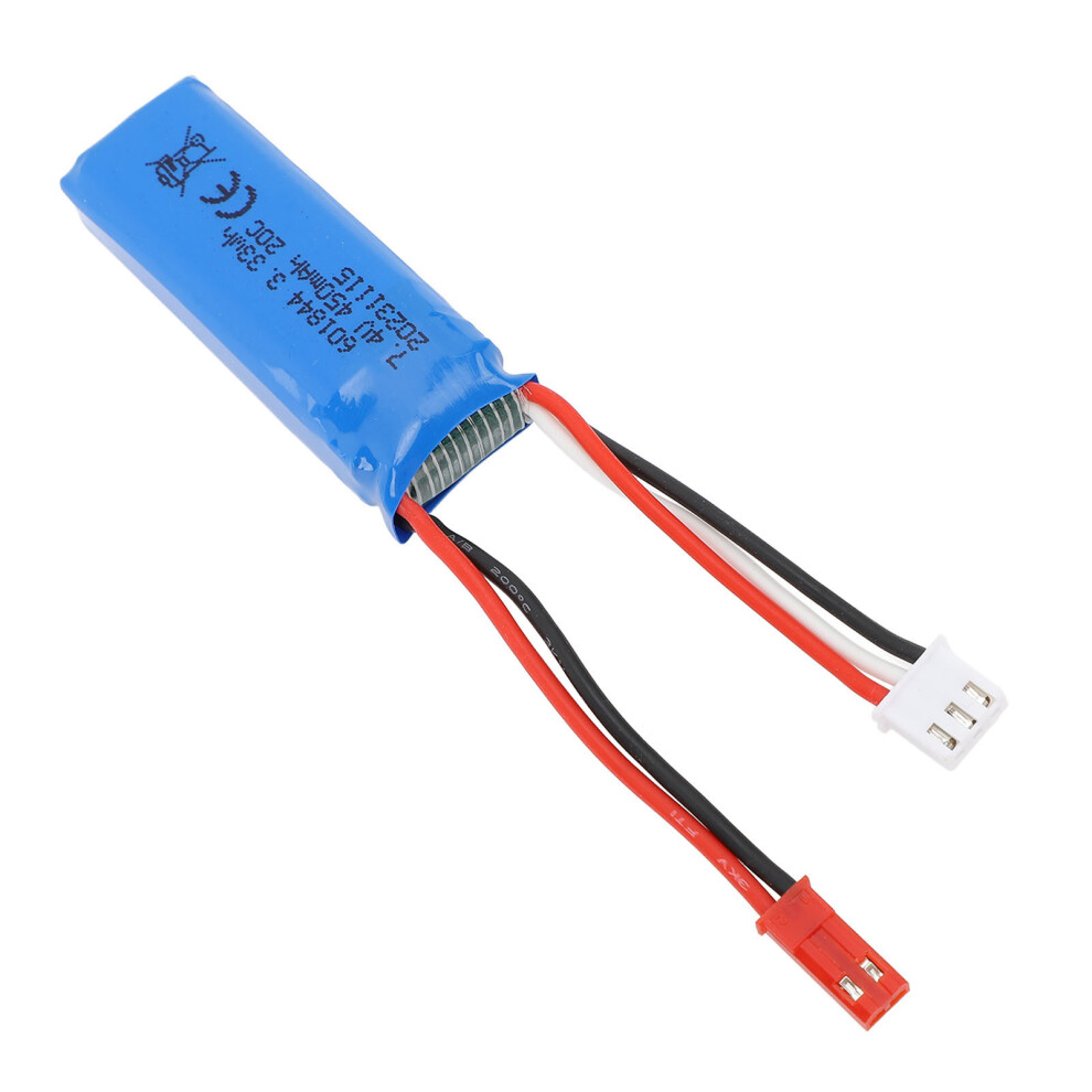 Red 7.4V 450Mah Lithium Polymer Battery For Rc Cars K979/K989/K999/K969