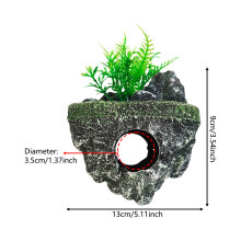 (Floating island small) Colorfast Aquarium Rock Cave - Fish Tank Decor