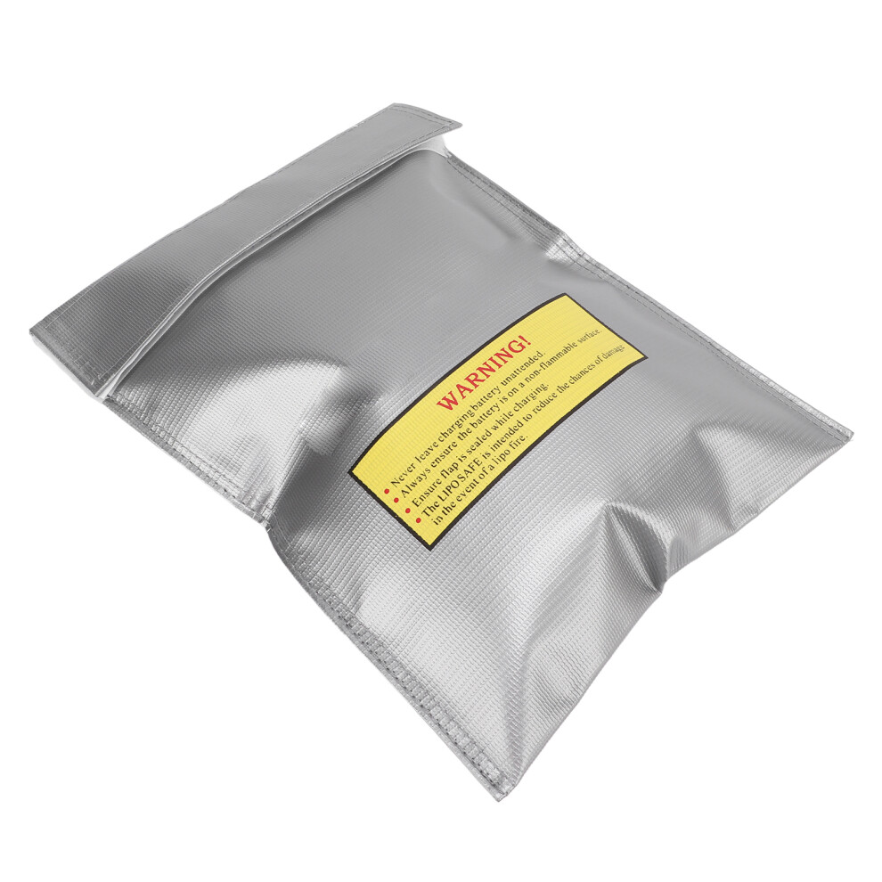Rc Lipo Battery Fireproof Safety Guard Safe Bag 22.6X29.5cm Silver 7661387694065