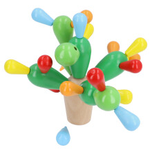 Stacking Cactus Balance Toy - Basswood Plant Block