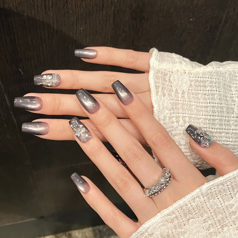 Dachuang Beauty (S) Glossy Cat Eyes Artificial Nails - Easy Apply
