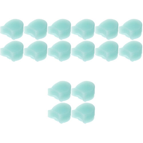 16Pièces Support Doigt Clarinette Bleu Silicone Portable Stable 2