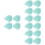 16Pièces Support Doigt Clarinette Bleu Silicone Portable Stable 6