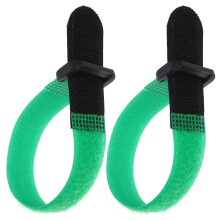 2Stk Ersatz Hühner-Halsbänder Nylon Grün Anti- Krähschutz