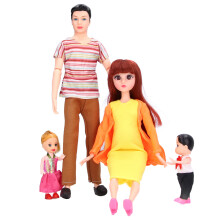 Familien-Puppe-Set mit 5 Teilen Kinder Spielzeug Bildungsset mit Papa und Mama für Jungen und Mädchen