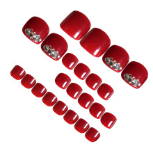 24Stk Nagelaufkleber Rot Nail Art Sticker Kreativ Und