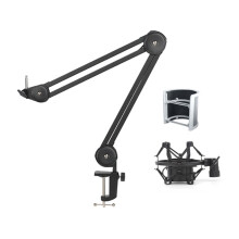Foldable All-Metal Mic Boom Arm Stand for Podcasters and
