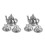 2Sets Mini Teekessel Metall Silber Zinklegierung Elegante 4