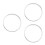 3Stk Pizza Saucing Ring Silber DIY Backring 9