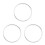 3Stk Pizza Saucing Ring Silber DIY Backring 10