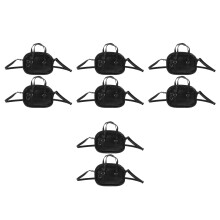 8Stk Kleine Puppenhandtaschen Schwarz Aus PU Ideal Für Puppen