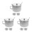 9Sets Silver Stainless Steel Spice and Sugar Storage Jars with Handle 5