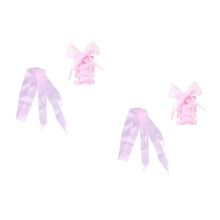 2Paare Leuchtend Rosa Transparente Schnürsenkel Für Party Tanz