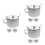 9Sets Silver Stainless Steel Spice and Sugar Storage Jars with Handle 6