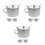 9Sets Silver Stainless Steel Spice and Sugar Storage Jars with Handle 8