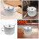 9Sets Silver Stainless Steel Spice and Sugar Storage Jars with Handle 10