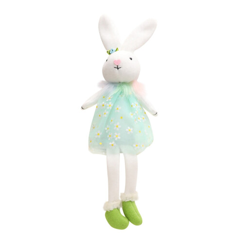 Plush Easter Bunny Decor Blue 17.3In Long Legs