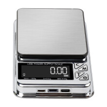 0.01g Rechargeable Electronic Pocket Gram Scale Portable Digital Jewelry Gold Scale USB Power Supply,Multiple Accessories