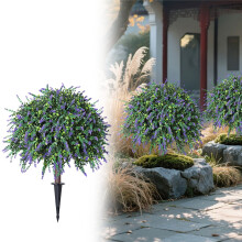 23.6inch Boxwood Topiary Trees with Ground Stake Spring Boxwood Topiary Potted Tree Home Ornament for Indoor Outdoor Home Porch Garden Festival Decor