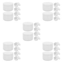 30Stk Weiße Runde Metall-Dosen Zum Kerzenmachen Aromatherapie Behälter