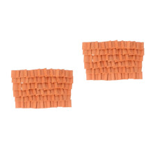 100Stk DIY Mini Dachziegel Ton Orange Für Miniaturhaus Und Modellbau