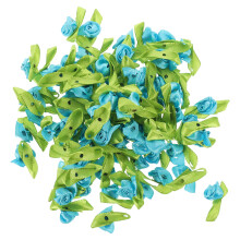 500Stk Dezente Blumenapplikationen Blau Zum Aufnähen Für DIY Projekte