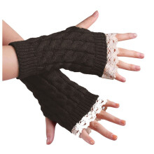 Women's Knitted Fingerless Arm Warmers Solid