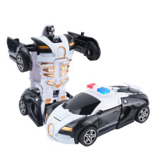 Transforming Car Toy Dual Inertia - Black/White